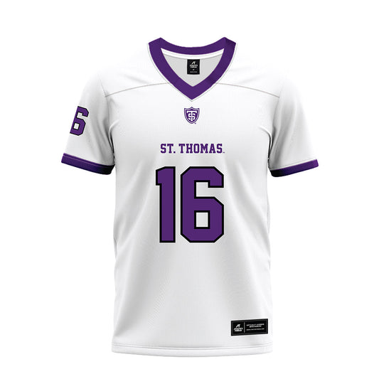 UST - NCAA Football : Mitchell Schares - White Premium Football Jersey-0