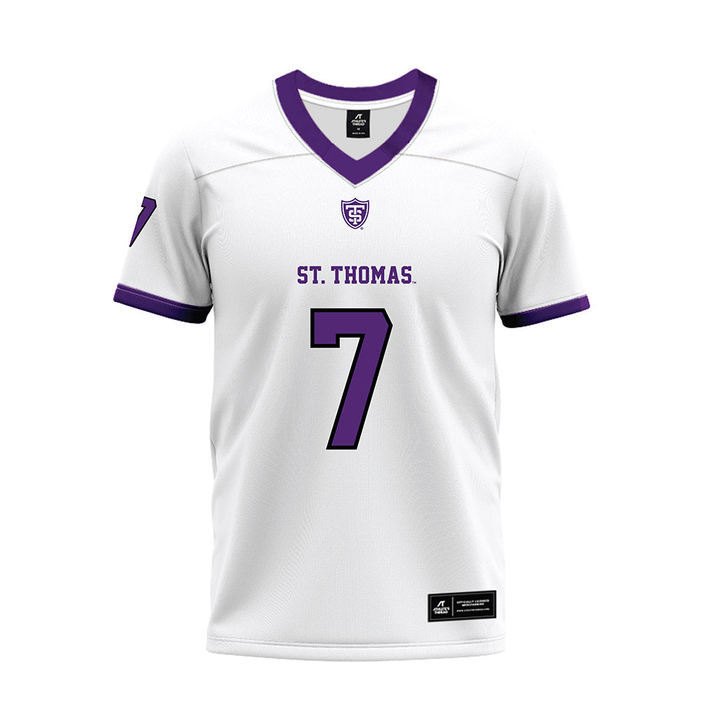 UST - NCAA Football : Ian Burris - White Premium Football Jersey-0