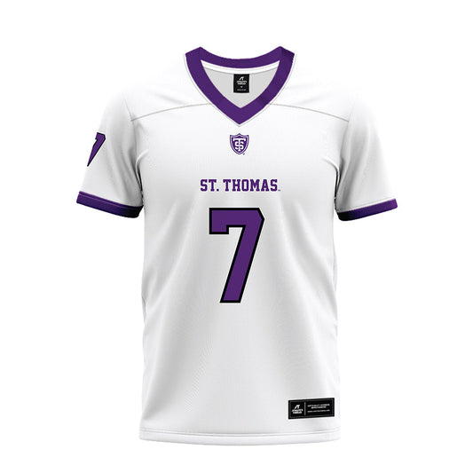 UST - NCAA Football : Ian Burris - White Premium Football Jersey-0