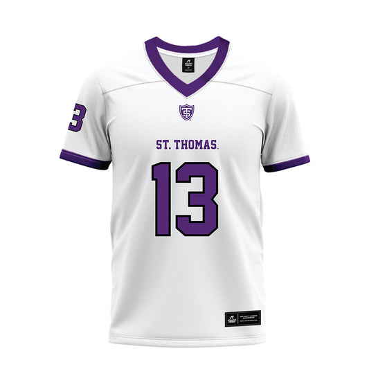 UST - NCAA Football : Benjamin Buesgens - White Premium Football Jersey-0