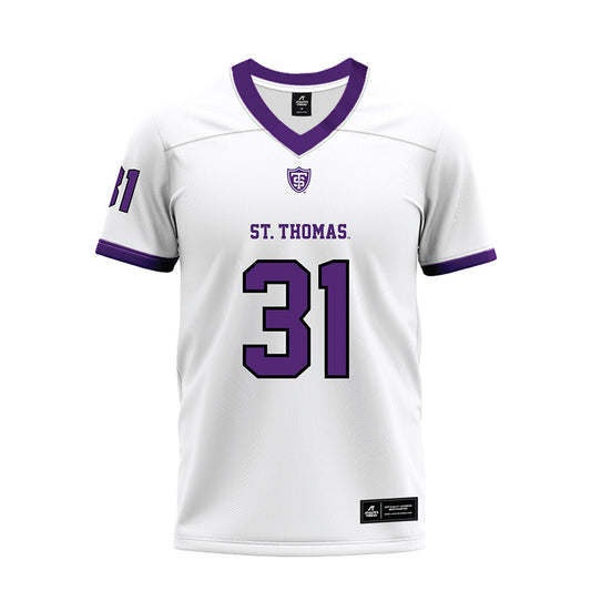 UST - NCAA Football : Brent Rowe - White Premium Football Jersey-0