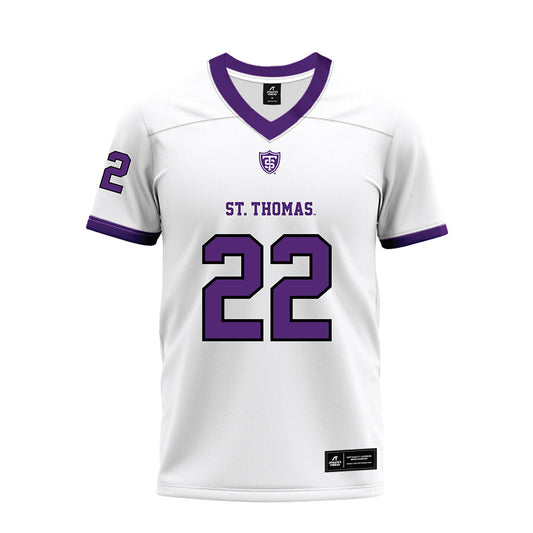 UST - NCAA Football : Keefer Baxter - White Premium Football Jersey-0