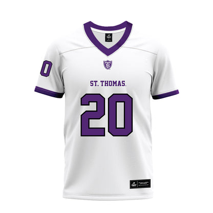 UST - NCAA Football : Charlie Boucher - White Premium Football Jersey-0