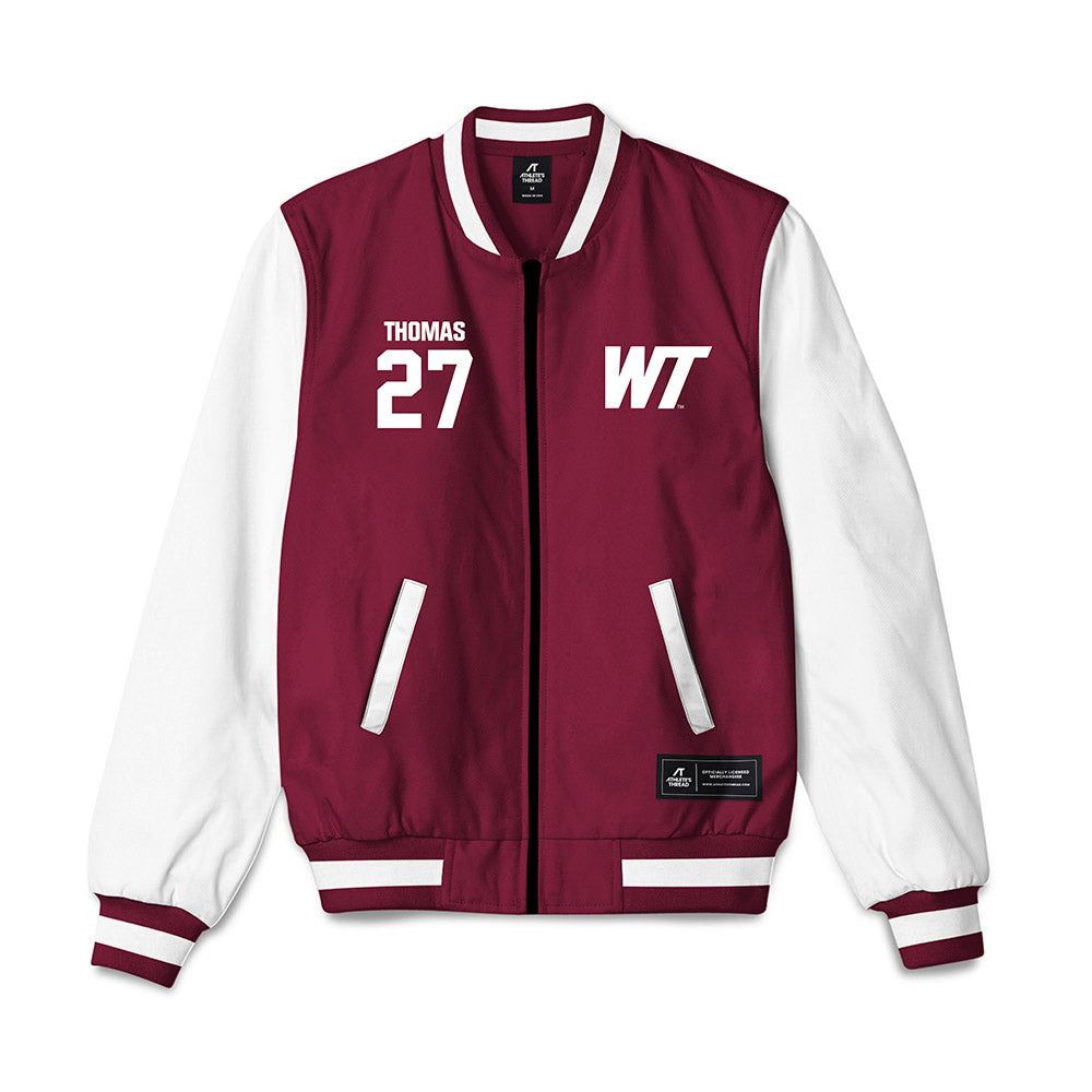 WTAMU - NCAA Baseball : Tristin Thomas - Bomber Jacket-0