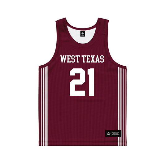 WTAMU - NCAA Men's Basketball : Logan Gibson - Basketball Jersey-0