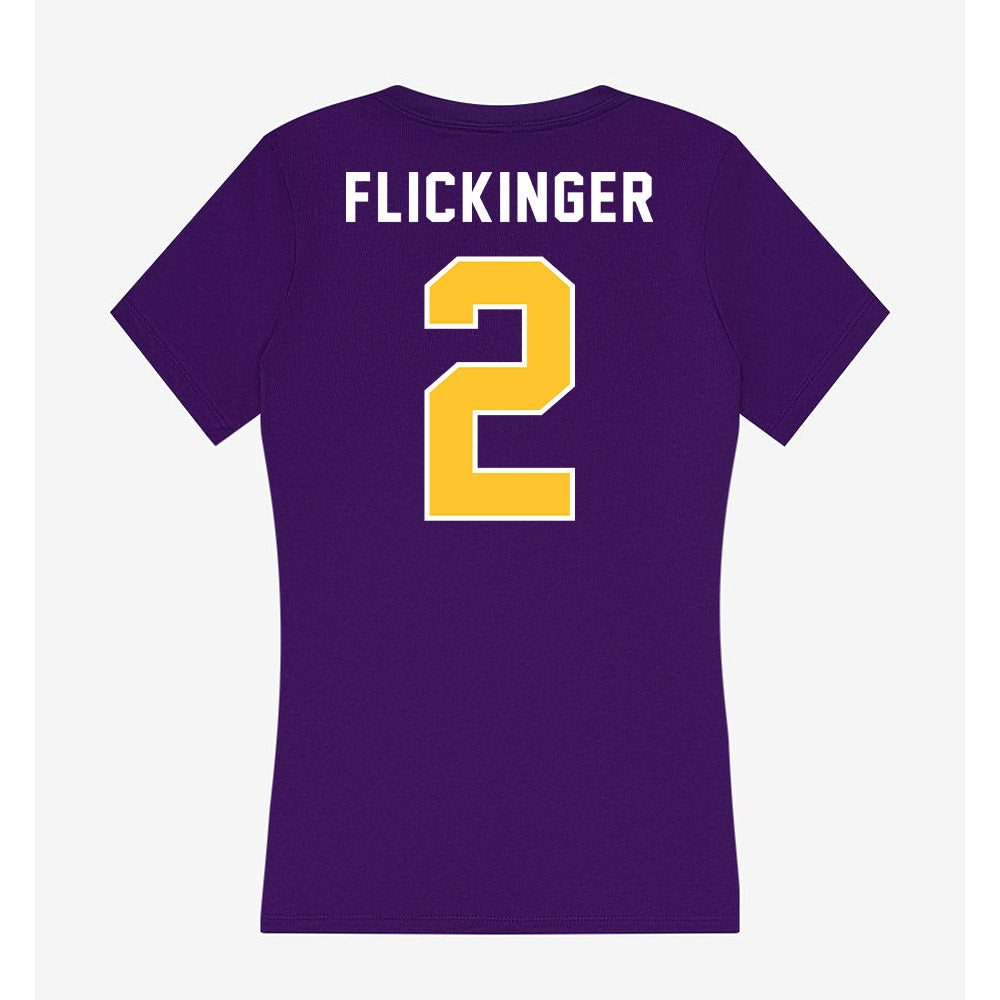 LSU - NCAA Women's Volleyball : Paige Flickinger - Women's V-Neck T-Shirt-1