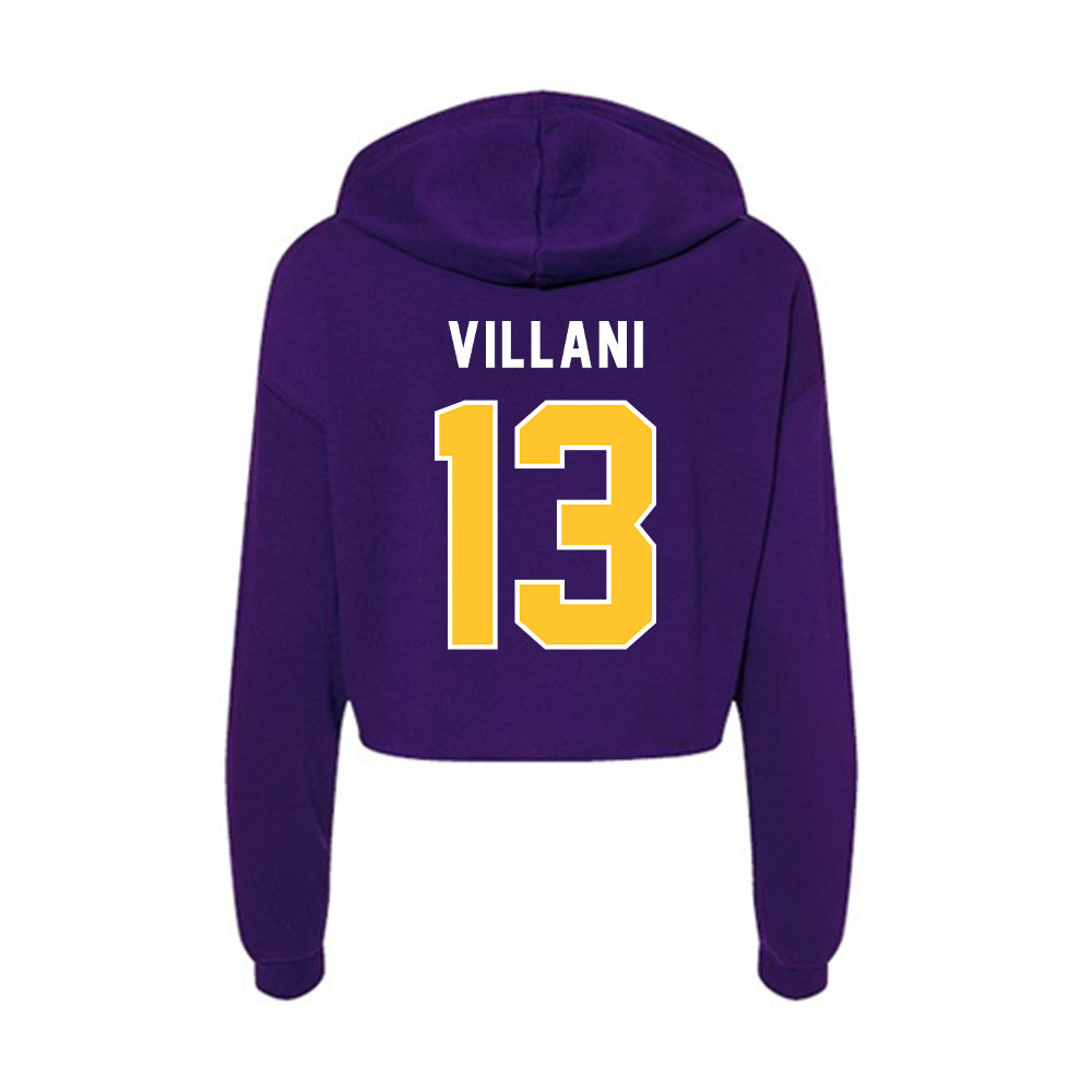LSU - NCAA Women's Volleyball : Martina Villani - Women's Crop Fleece Hooded Sweatshirt-1