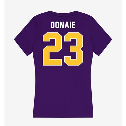 LSU - NCAA Women's Volleyball : Sanaa Donaie - Women's V-Neck T-Shirt-1