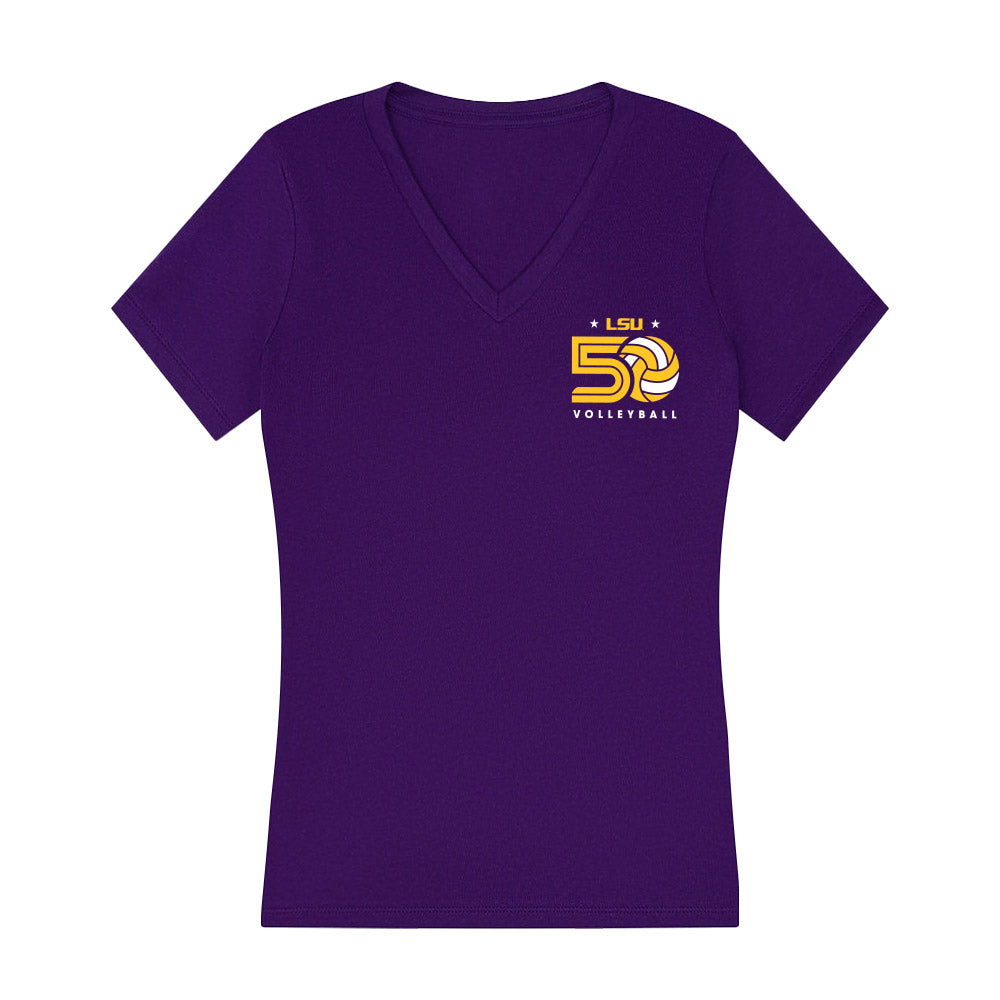 LSU - NCAA Women's Volleyball : Emilee Prochaska - Women's V-Neck T-Shirt-0