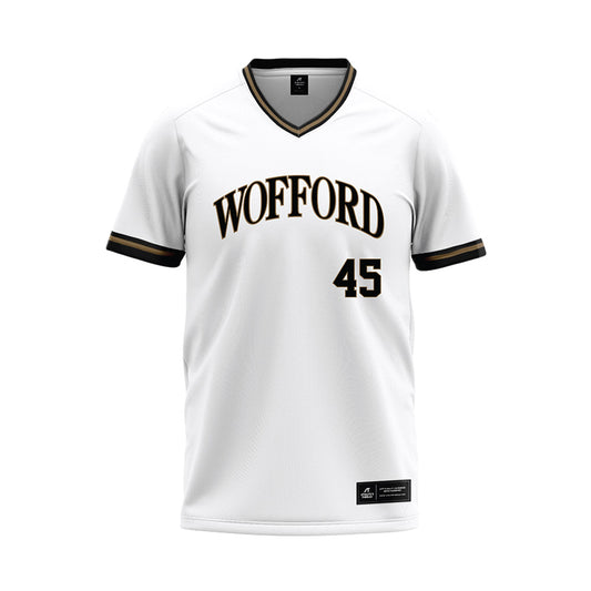 Wofford - NCAA Baseball : Trey James - White Baseball Jersey-0