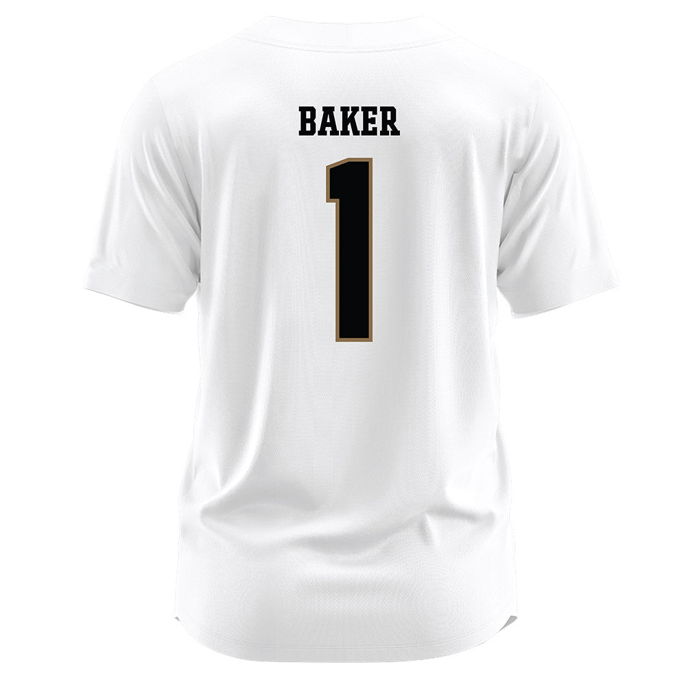 Wofford - NCAA Softball : Sydney Baker - White Jersey-1