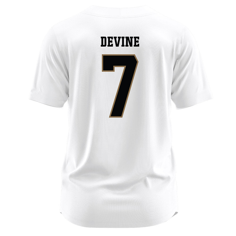 Wofford - NCAA Softball : Desirae Devine - White Jersey-1