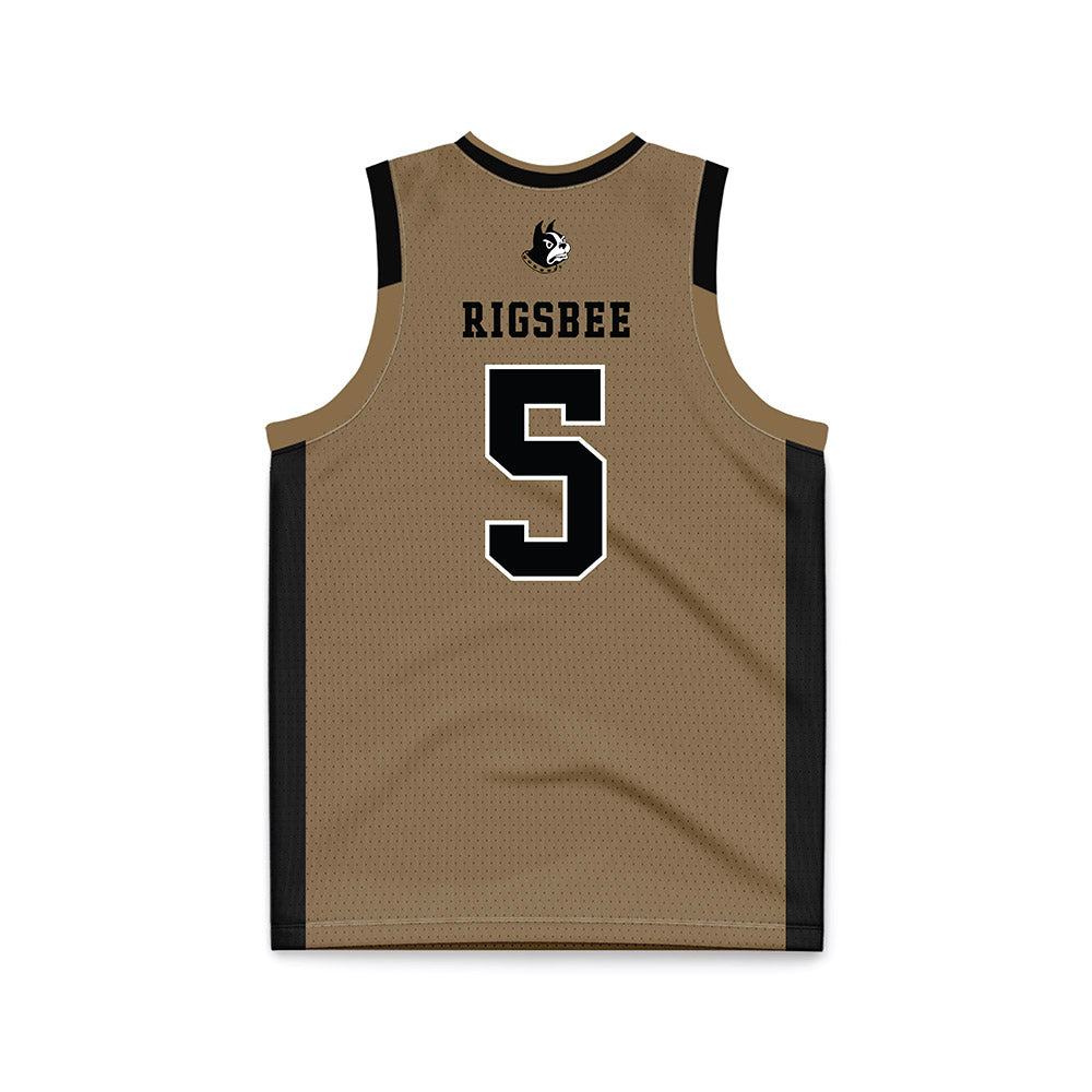 Wofford - NCAA Men's Basketball : Brendan Rigsbee - Old Gold Basketball Jersey-1