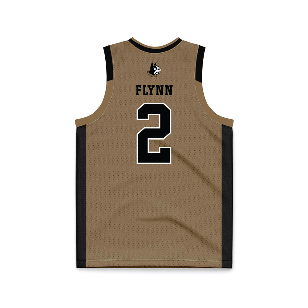 Wofford - NCAA Men's Basketball : Luke Flynn - Old Gold Basketball Jersey-1