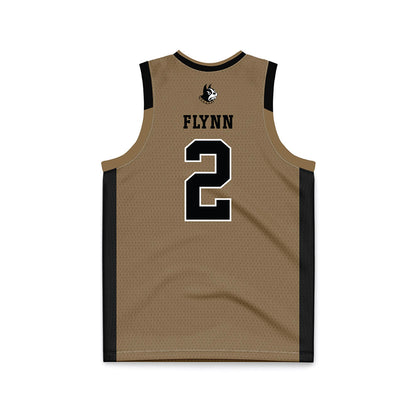 Wofford - NCAA Men's Basketball : Luke Flynn - Old Gold Basketball Jersey-1