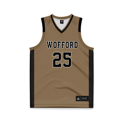 Wofford - NCAA Men's Basketball : Rex Stirling - Old Gold Basketball Jersey-0