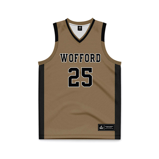 Wofford - NCAA Men's Basketball : Rex Stirling - Old Gold Basketball Jersey-0