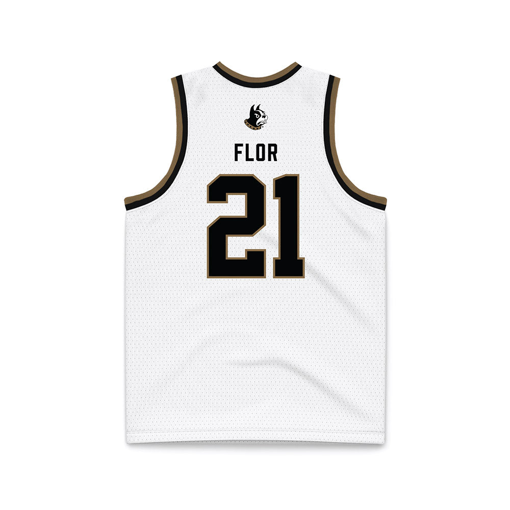 Wofford - NCAA Women's Basketball : Mia Flor - White Basketball Jersey-1