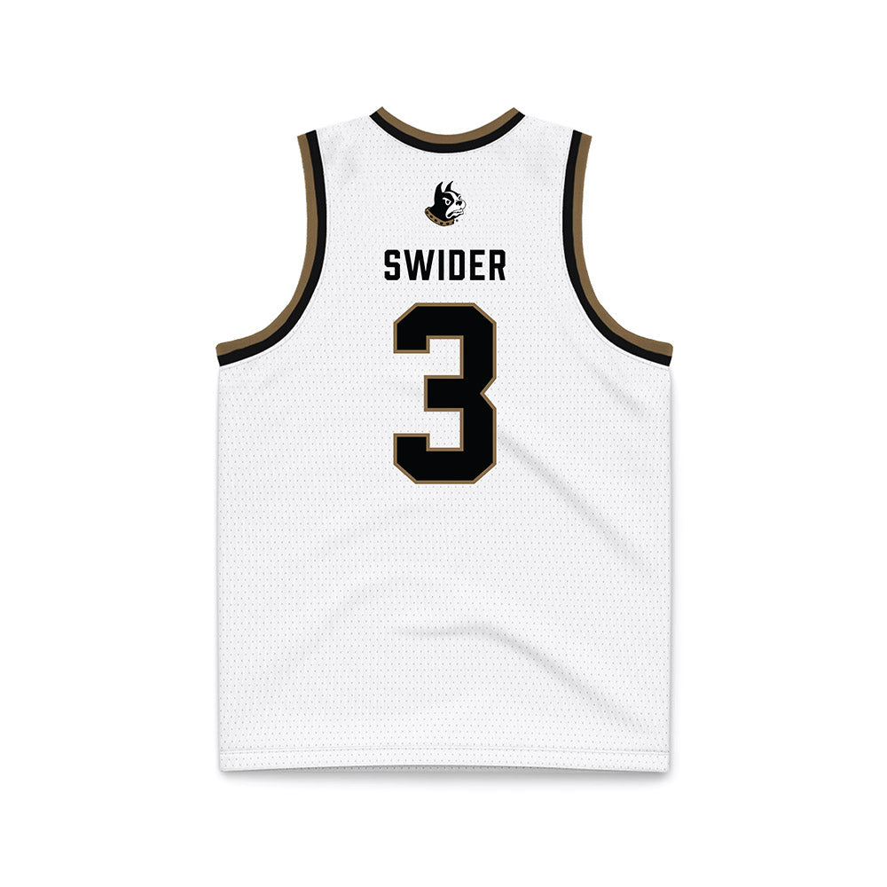 Wofford - NCAA Women's Basketball : Courtney Swider - White Basketball Jersey-1