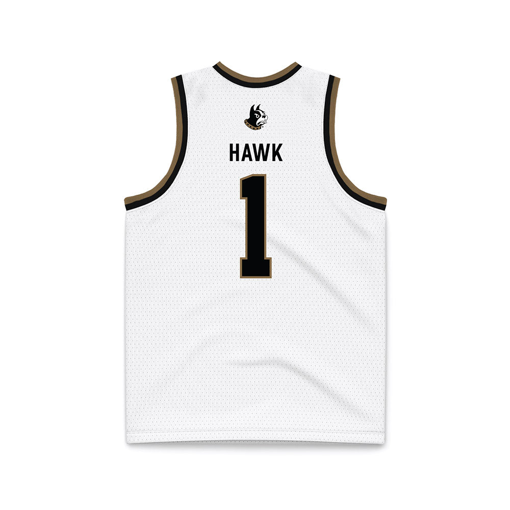  - NCAA Women's Basketball : madi hawk - White Basketball Jersey-1