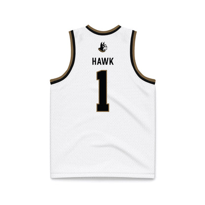  - NCAA Women's Basketball : madi hawk - White Basketball Jersey-1