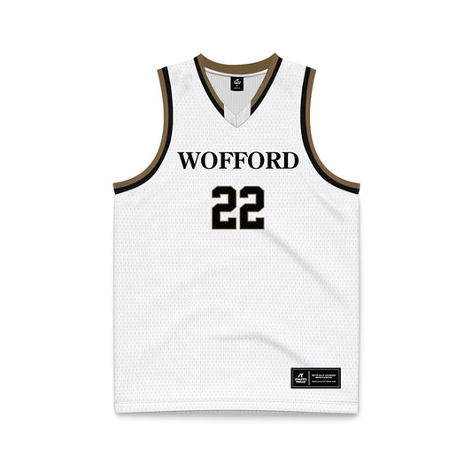Wofford - NCAA Women's Basketball : Angelina Pelayo - White Basketball Jersey-0