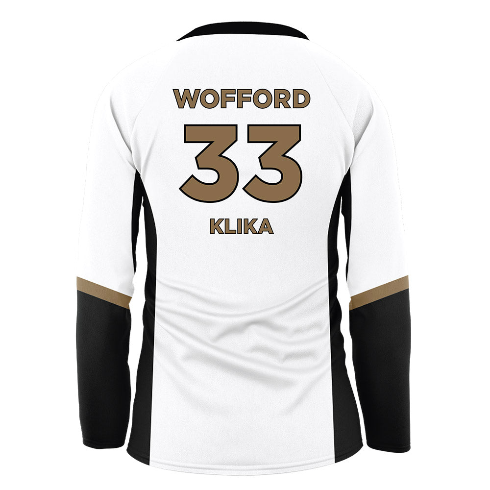 Wofford - NCAA Women's Volleyball : Laney Klika - White Volleyball Jersey-1