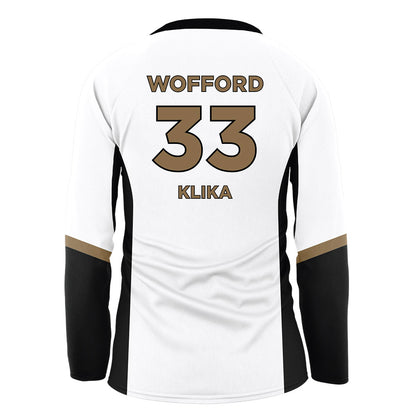 Wofford - NCAA Women's Volleyball : Laney Klika - White Volleyball Jersey-1