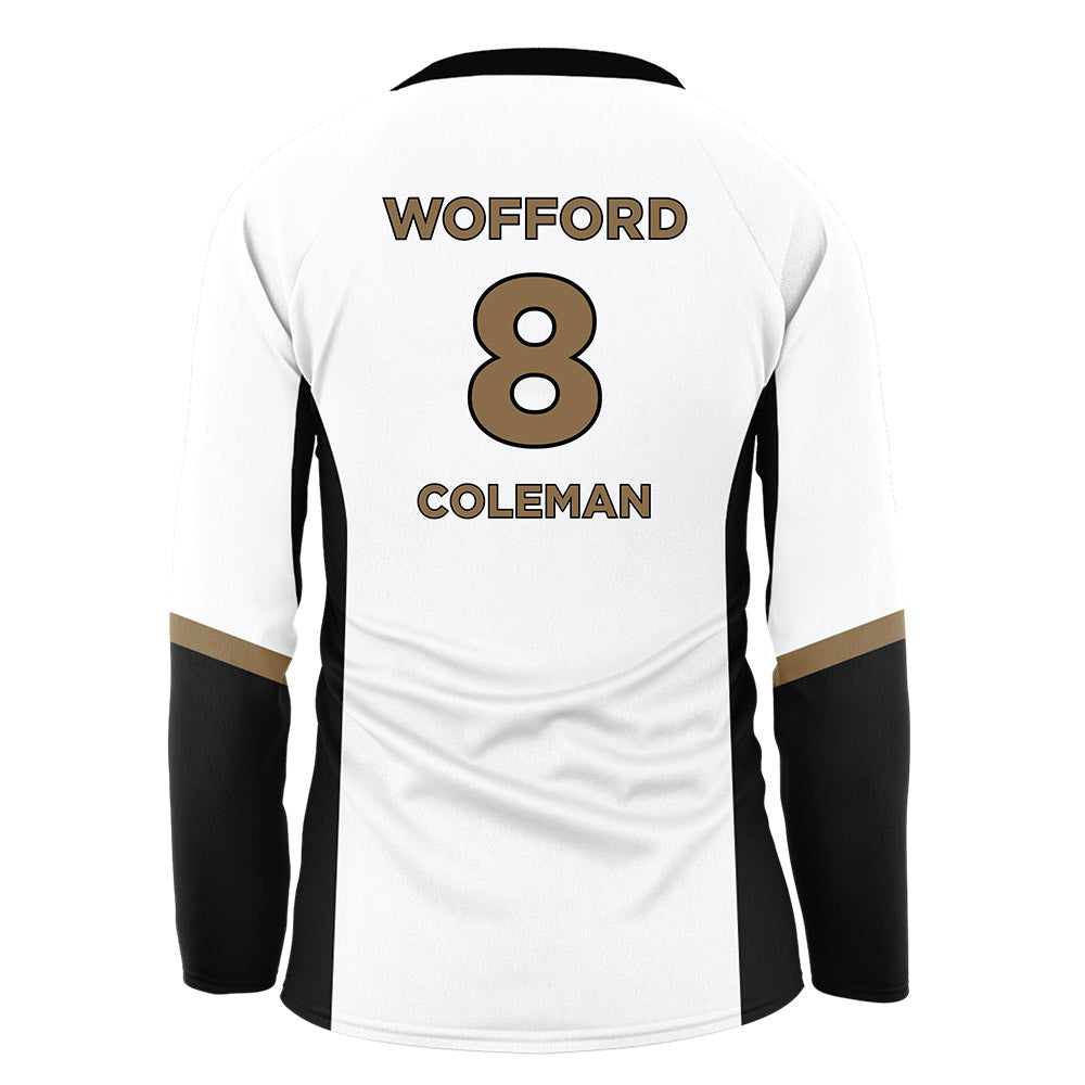 Wofford - NCAA Women's Volleyball : Ella Coleman - White Volleyball Jersey-1
