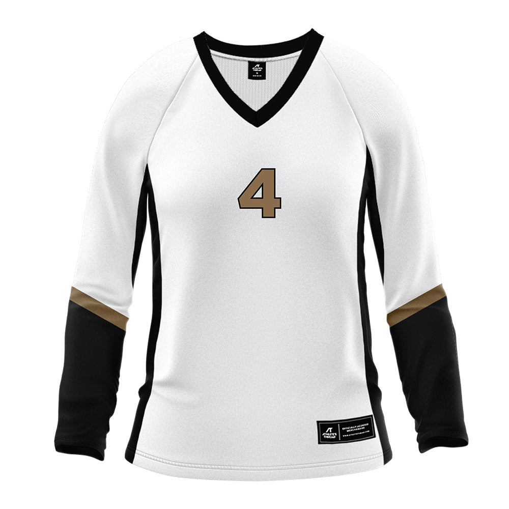 Wofford - NCAA Women's Volleyball : Natalie Arnold - White Volleyball Jersey-0