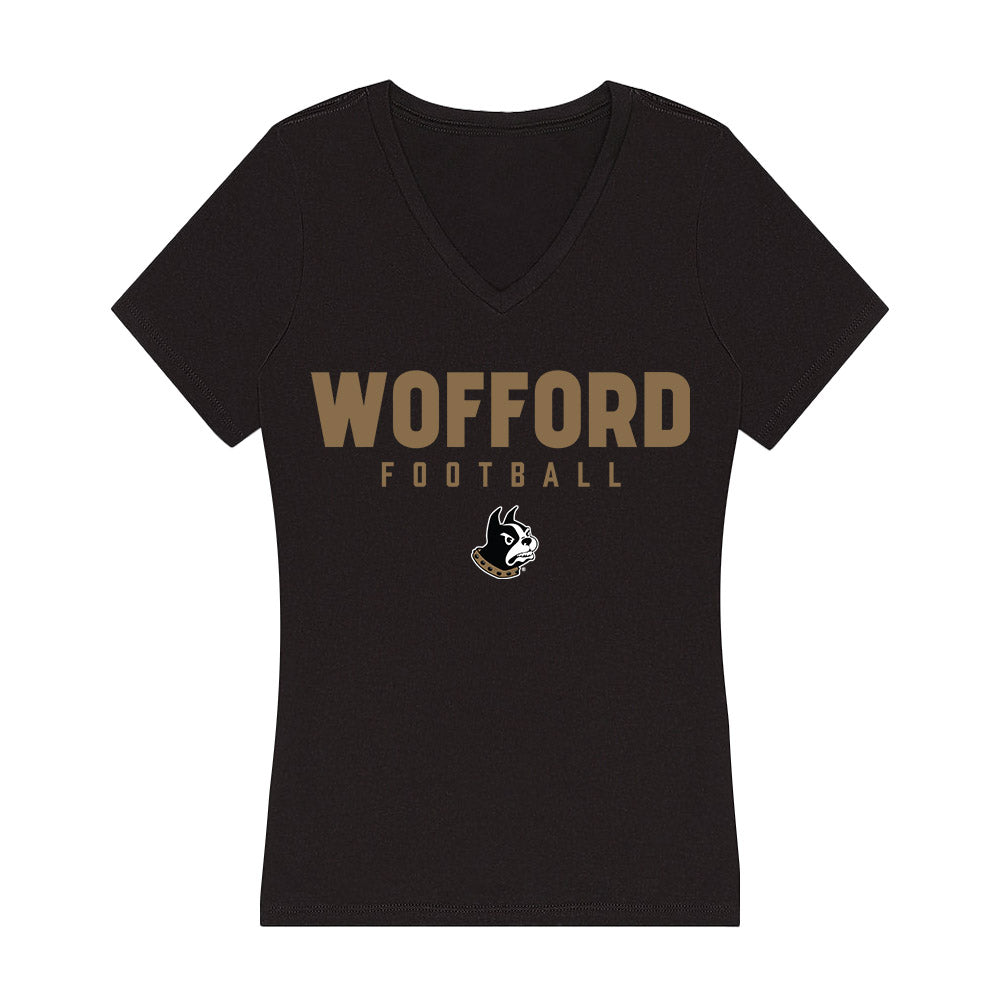 Wofford - NCAA Football : Cole Walker - Women's V-Neck T-Shirt-0