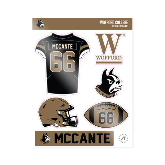 Wofford - NCAA Football : Justine McCante - Sticker Sheet-0