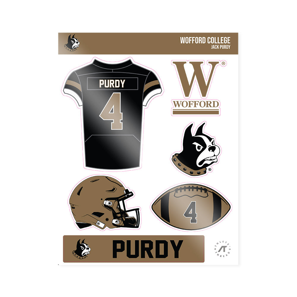 Wofford - NCAA Football : Jack Purdy - Sticker Sheet-0