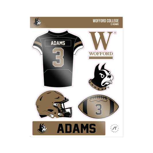Wofford - NCAA Football : CJ Adams - Sticker Sheet-0
