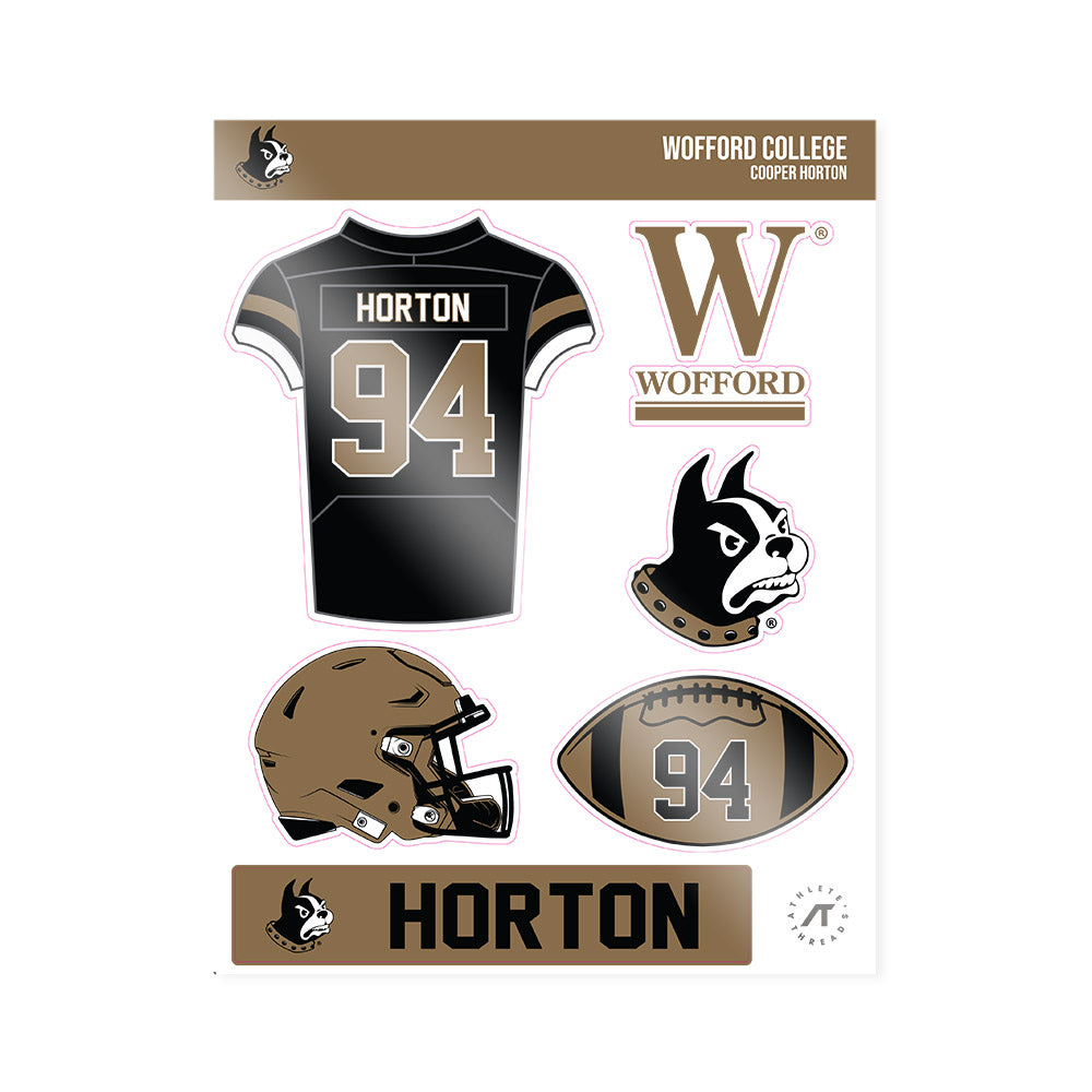 Wofford - NCAA Football : Cooper Horton - Sticker Sheet-0