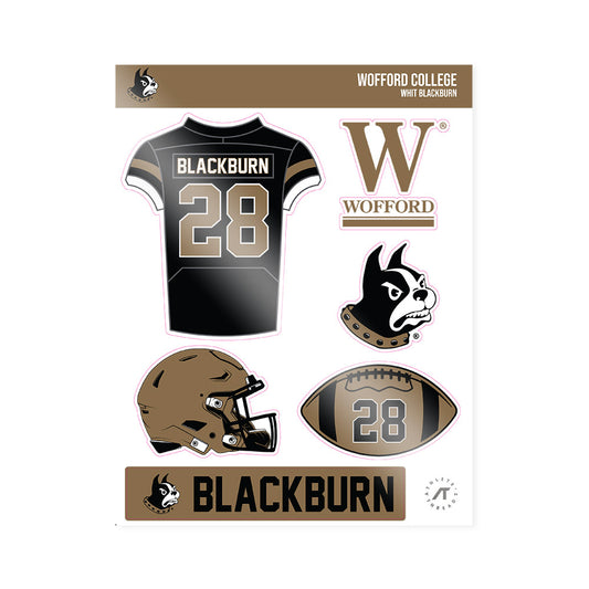 Wofford - NCAA Football : Whit Blackburn - Sticker Sheet-0