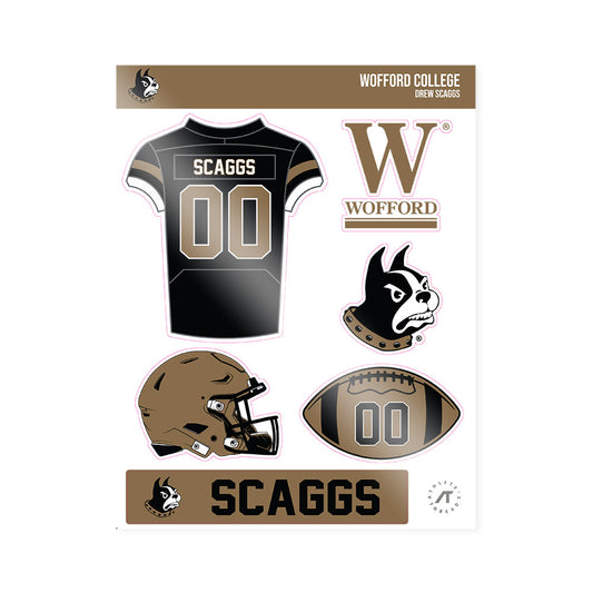 Wofford - NCAA Football : Drew Scaggs - Sticker Sheet-0