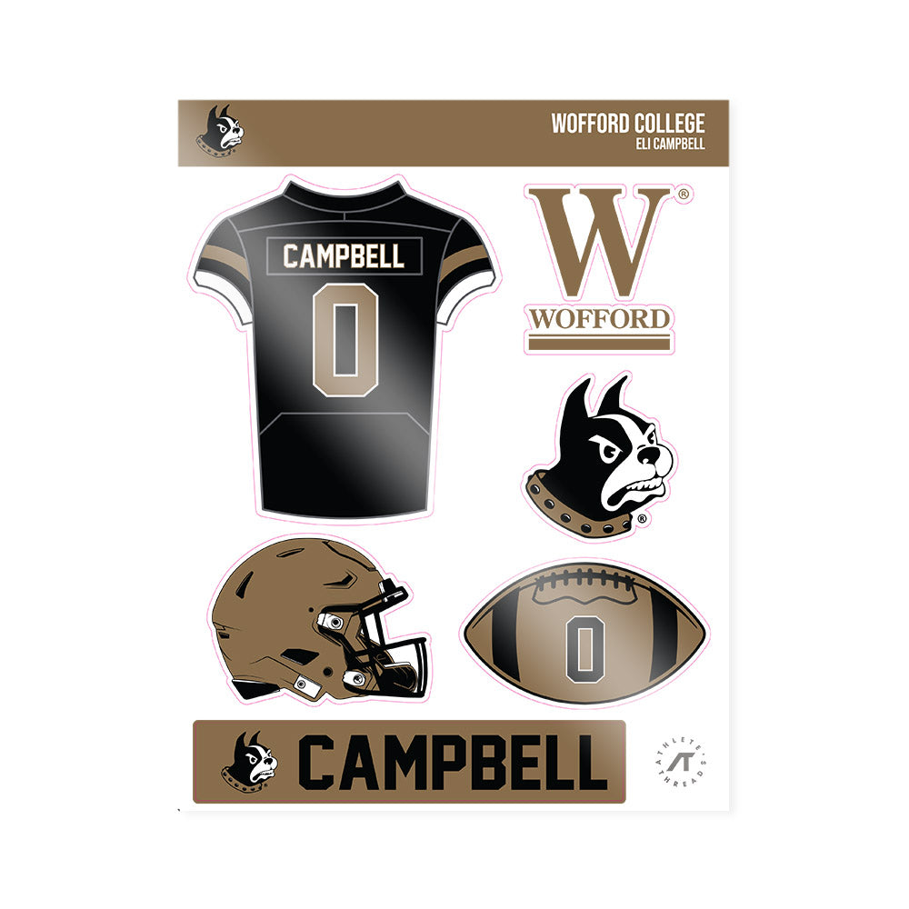 Wofford - NCAA Football : Eli Campbell - Sticker Sheet-0