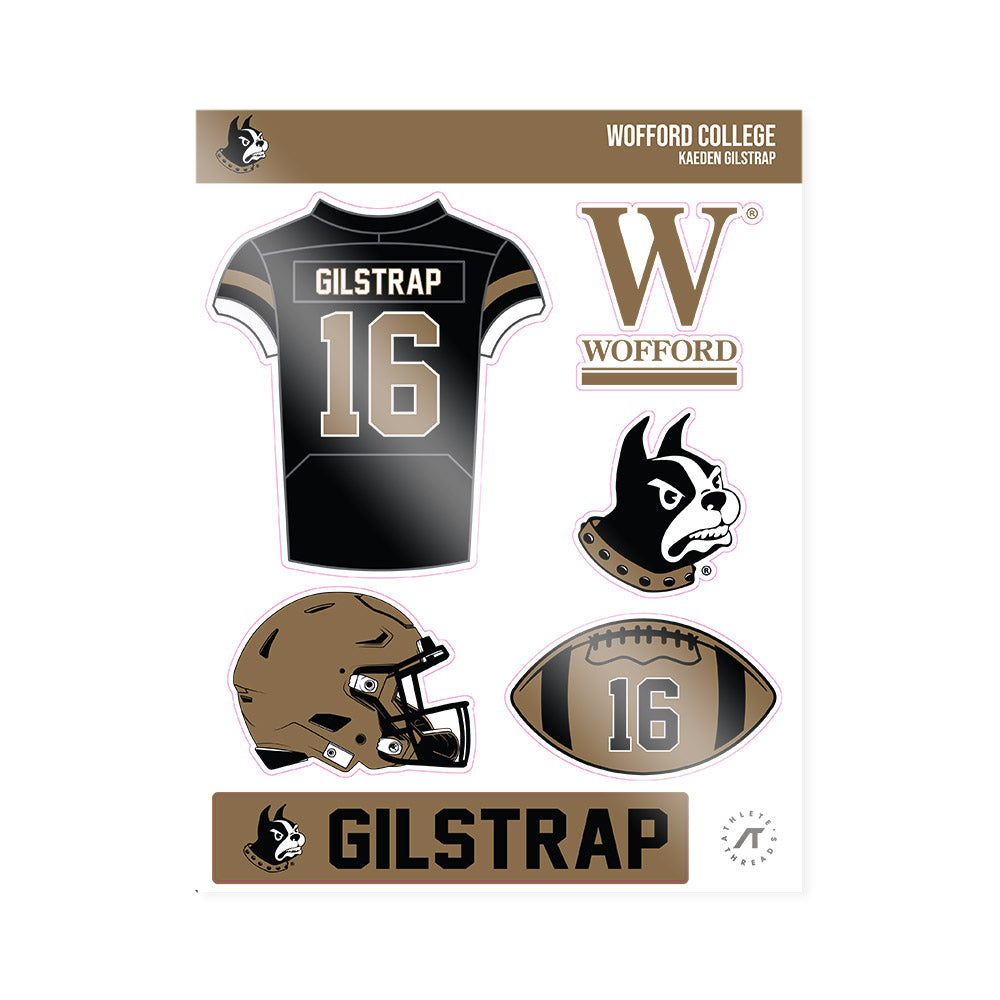 Wofford - NCAA Football : Kaeden Gilstrap - Sticker Sheet-0