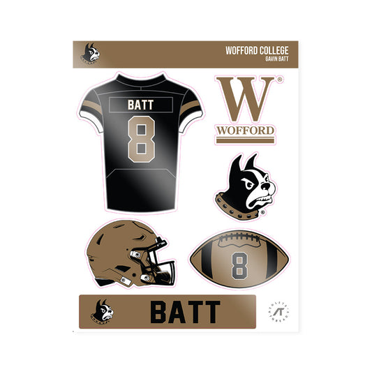 Wofford - NCAA Football : Gavin Batt - Sticker Sheet-0