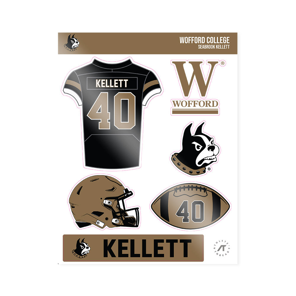 Wofford - NCAA Football : Seabrook Kellett - Sticker Sheet-0