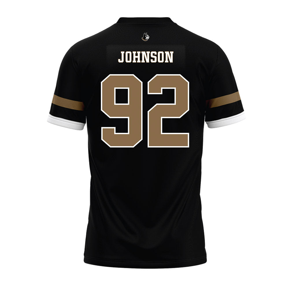 Wofford - NCAA Football : Jordan Johnson - Black Premium Football Jersey-1