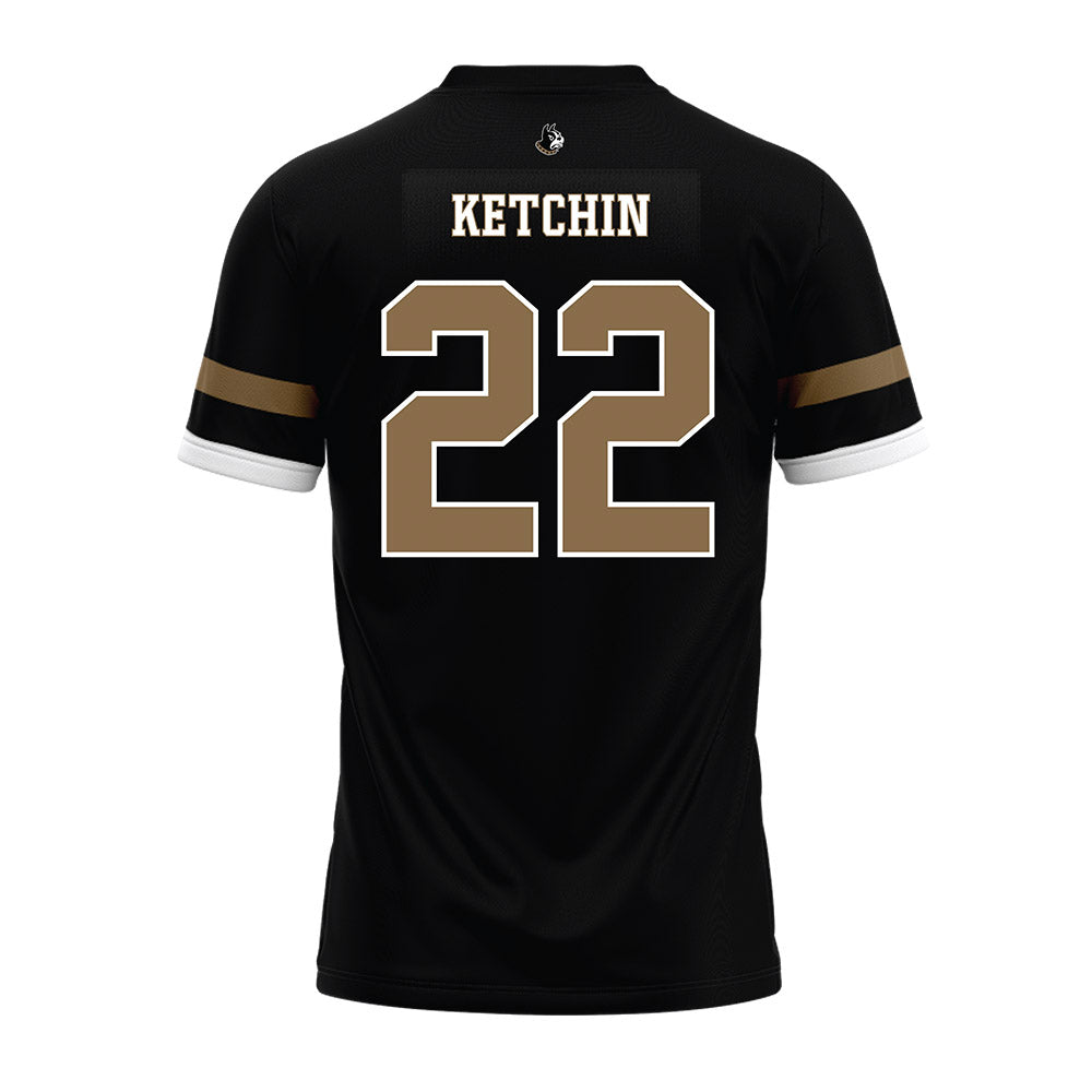 Wofford - NCAA Football : Perrin Ketchin - Black Premium Football Jersey-1