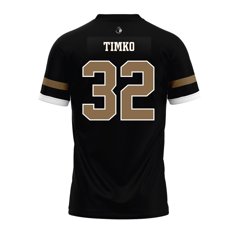 Wofford - NCAA Football : Troy Timko - Black Premium Football Jersey-1