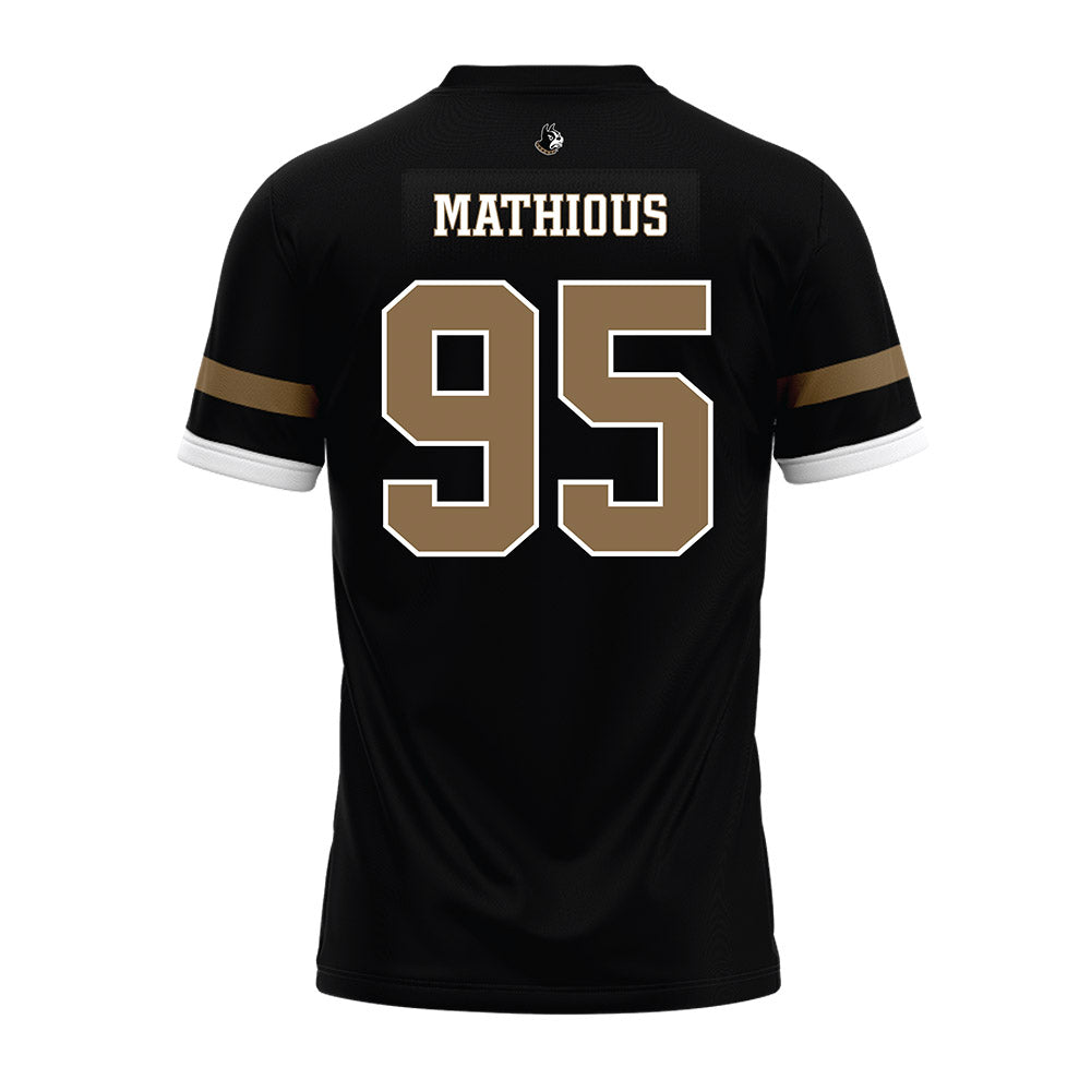 Wofford - NCAA Football : Nicholas Mathious - Black Premium Football Jersey-1
