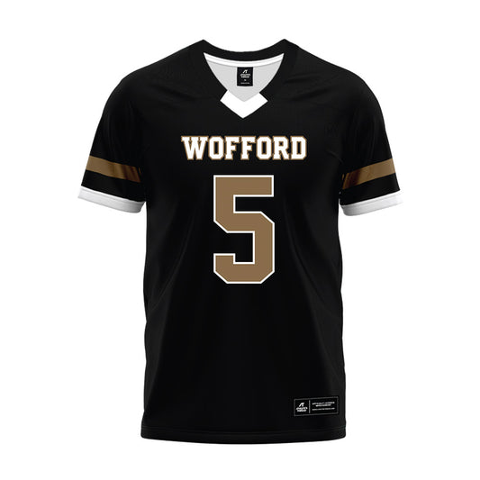 Wofford - NCAA Football : Rj Brunson - Black Premium Football Jersey-0