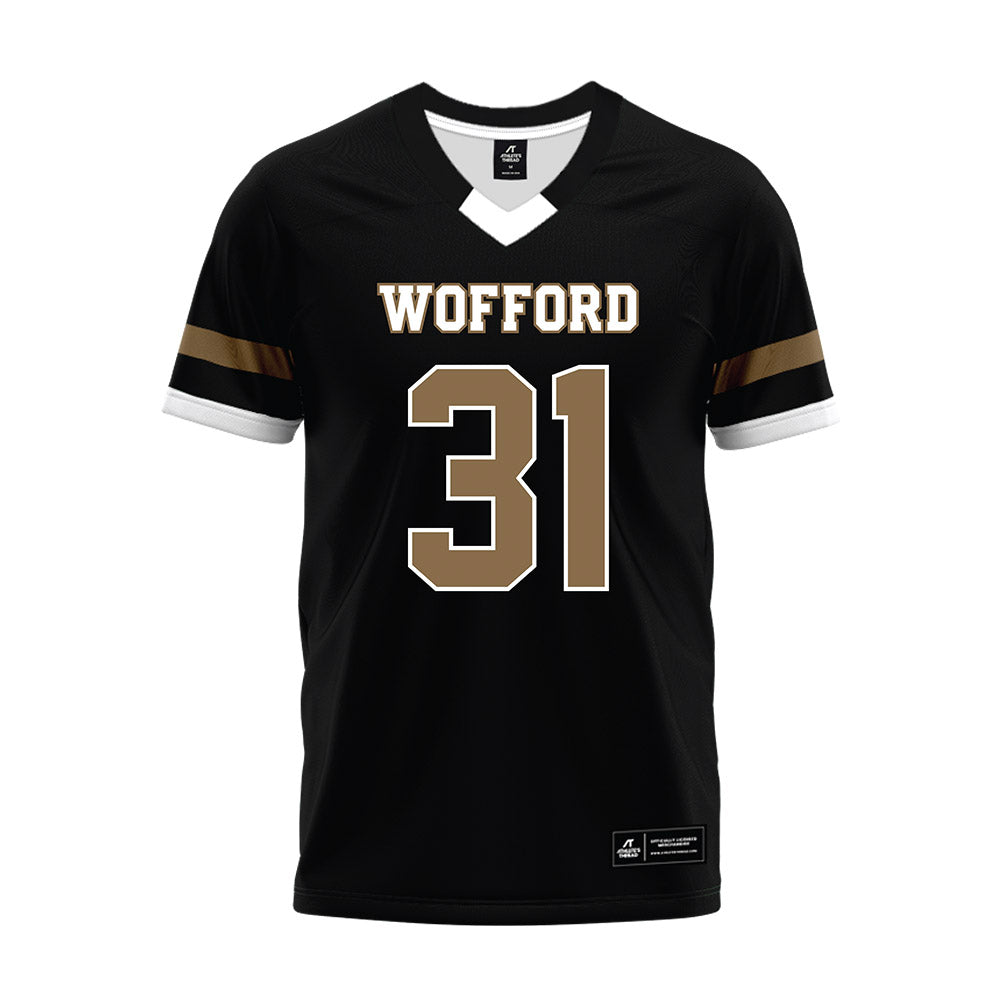 Wofford - NCAA Football : Palmer Bank - Black Premium Football Jersey-0