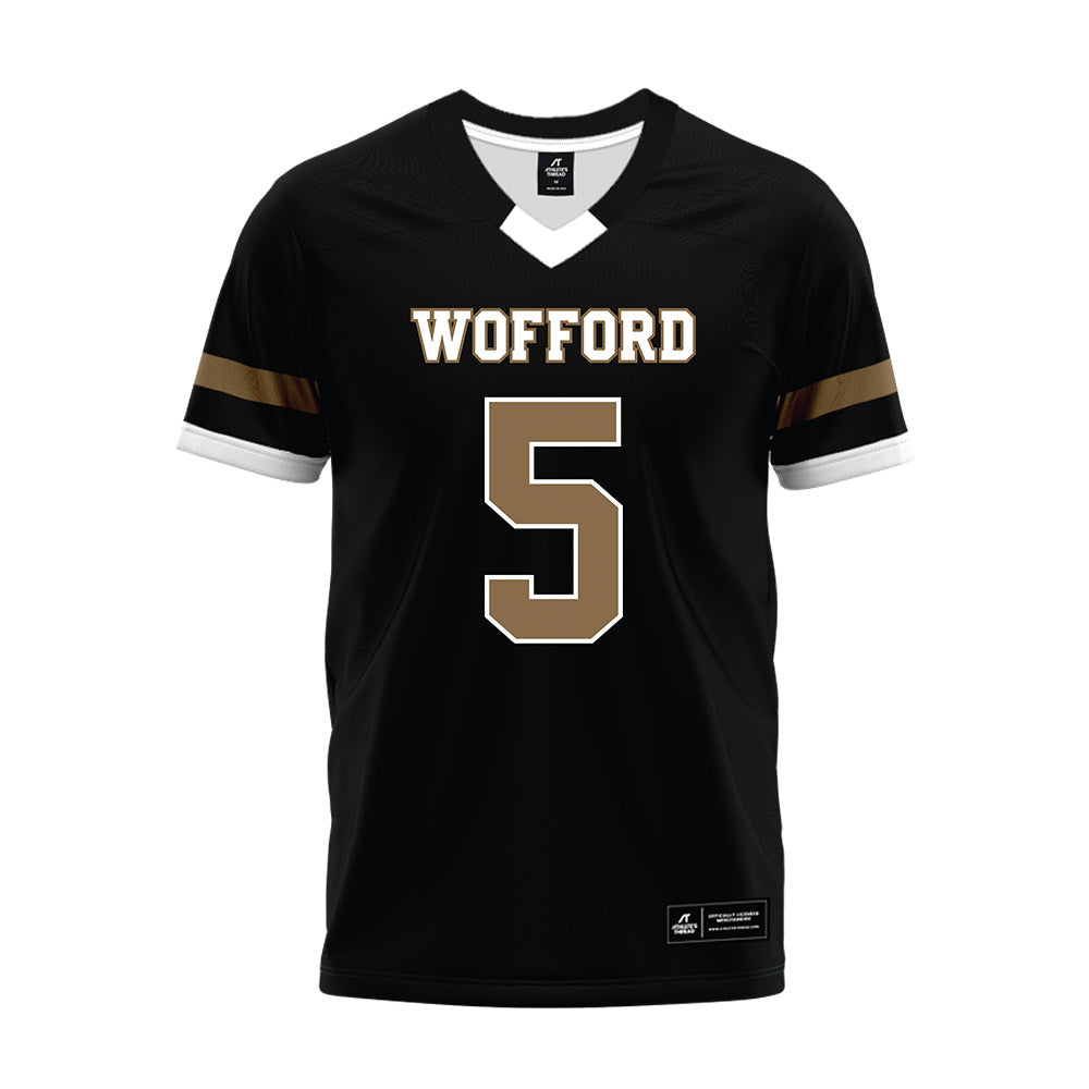 Wofford - NCAA Football : Max Walraven - Black Premium Football Jersey-0