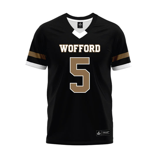 Wofford - NCAA Football : Max Walraven - Black Premium Football Jersey-0