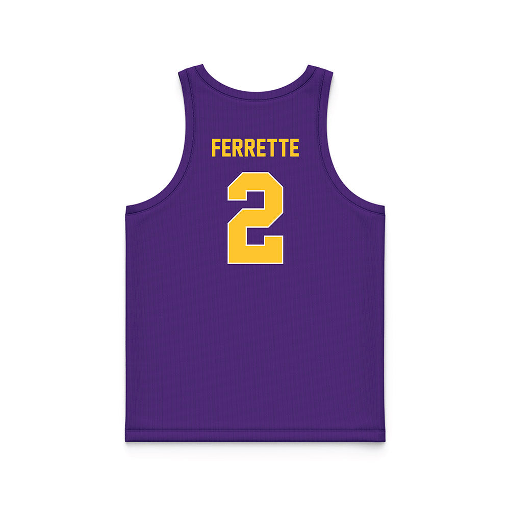 LSUA - NCAA Men's Basketball : Talib Ferrette - Purple Basketball Jersey-1